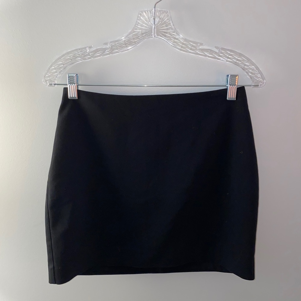 Black mini skirt